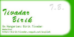 tivadar birik business card